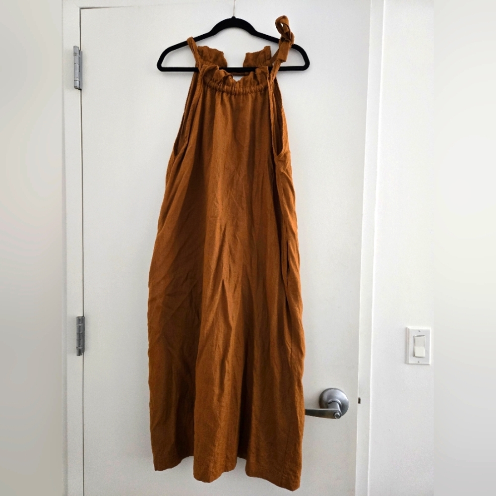 Blanca Luz 100% Linen Sleeveless Dress